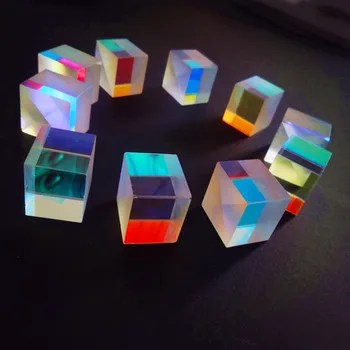 10 шт. Поврежденная Поперечная Дихроичная призма X-Cube RGB Combiner Splitter Оптическое стекло Квадратная призма Вечерние Украшения для дома DIY