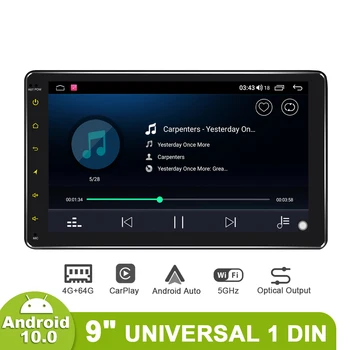 Joying 9-Дюймовое Авторадио 1Din Android 10, Автомобильное радио, стерео, Автозвук, Carplay, Универсальный Мультимедийный плеер, GPS-приемник, автомобильный монитор