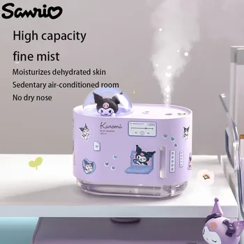 Sanrio Kuromi Увлажнитель воздуха Бесшумный Сильный туман с ночником Креативный милый увлажняющий прибор большой емкости 300 мл с питанием от USB
