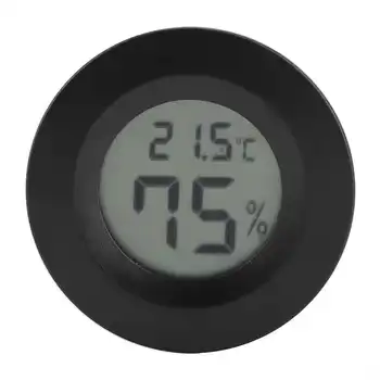 Мини Цифровой ЖК-термометр круглой формы для комнатного питомца-рептилии